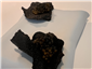 squid ink cracker with caviar